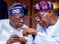 TDF Accuses Obasanjo of Driving 86m Nigerians Into Poverty President Bola Tinubu and Former President Olusegun Obasanjo