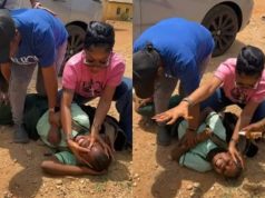 Tonto Dikeh Performs Deliverance During Evangelism Outreach