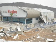 Rainstorm Damages Bus Terminal built by Wike 9 months after inauguration