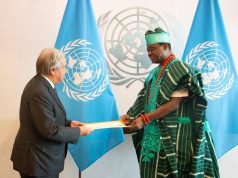 Jimoh Ibrahim Submits Credentials to UN Chief as Nigeria’s Ambassador