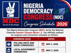NDC Sets May 9 for National Convention as Nationwide Congresses Begin