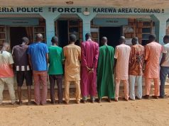 Police Sweep Jimeta, Girei, Yola, Arrest 57 Suspects