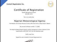 NiMet Secures ISO Certification for Weather Services at Three Airports