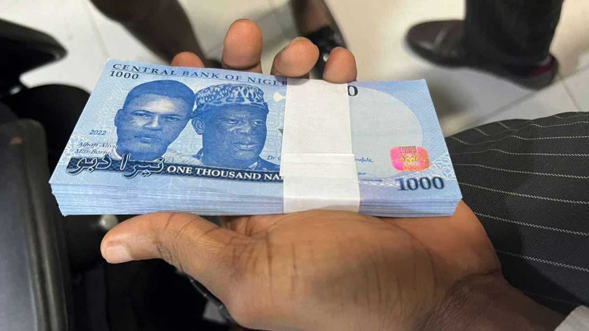 Bundle of N1,000 notes
