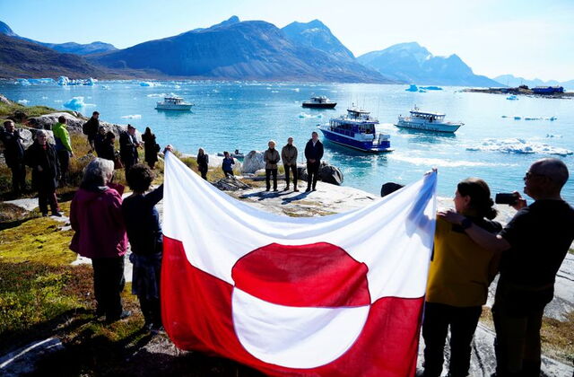 Denmark's Prime Minister Mette Frederiksen, Greenland's Prime Minister Jens-Frederik Nielsen, and the President of the European Commission Ursula von der Leyen visit Qoornoq, which is an abandoned settlement on the island of Qaarusuup Nunaa, also called 'Bear Island', in Greenland, September 6, 2026. Ritzau Scanpix/via REUTERS