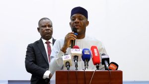Minister of Education, Dr. Maruf Tunji Alausa, speaking at the National Advancement Forum 2026