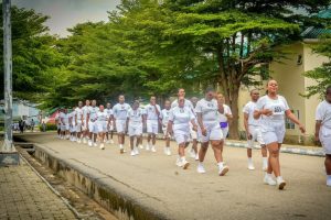 Some of the shortlisted candidates undergoing physical fitness assessments for the Nigeria Customs Service (NCS) final phase of its 2025 recruitment exercise in Abuja