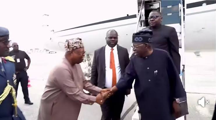 Arrival of President Bola Tinubu in Paris, France, for the second leg of his three-week annual leave in Europe on Sunday 