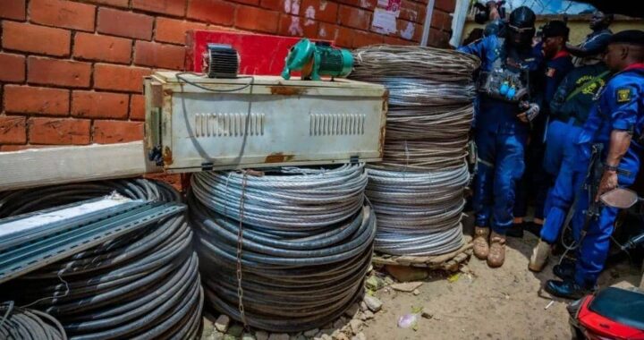 Vandalized cable recovered by NSCDC from a former AEDC worker