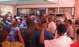 Some of the protesting ministry of education workers