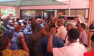 Some of the protesting ministry of education workers
