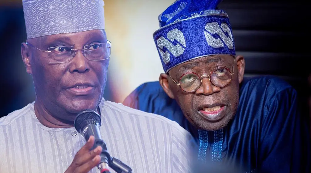 Former Vice President Atiku Abubakar and President Bola Ahmed Tinubu 