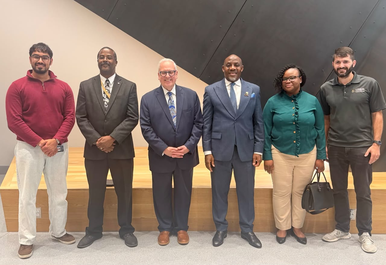 Minister of Education, Dr Tunji Alausa(3rd from right); President, Harrisburg University of Science and Technology, Pennsylvania, United States, Dr Christopher M. Reber(4th from right); Nigerian delegation and other senior officials during a visit to explore transnational education opportunities ahead of the 81st session of the United Nations General Assembly