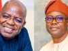Makinde, APM Sue Otti Over N200m Campaign Fee Collage photo of Abia State Governor, Alex Ottti and Oyo State Governor, Seyi Makinde