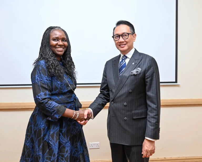 (L-R) Chief Executive of the Nigerian Upstream Petroleum Regulatory Commission (NUPRC), Mrs Oritsemeyiwa Eyesan, and Indonesia’s Vice Minister of Foreign Affairs, Arif Havas Oegroseno, during a meeting to discuss Nigeria’s 2026 oil licensing round.