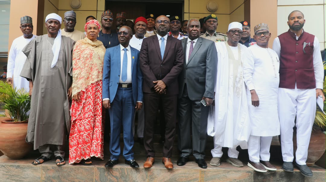 Members of the independent investigative Panel in a Group Photograph with the Minister of Interior, Dr Olubunmi Tunji-Ojo, druing the inauguration