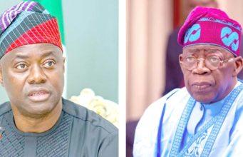 APM Urges Tinubu to Quit 2027 Race, Back Makinde Collage of Makinde and Tinubu