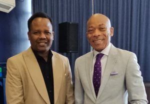 (L-R) Founder and Chief Executive Officer, Dr. Femi Joshua, and Prince Afolabi Andu, President of the Nigerian British Business Forum, at a recent meeting in United Kingdom.