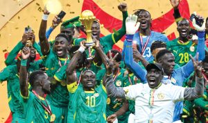 Senegal celebrating 2025 AFCON win
