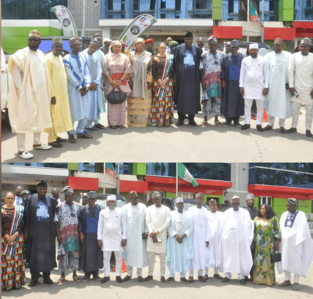 Group photograph of some of the defectors with the party leaders 