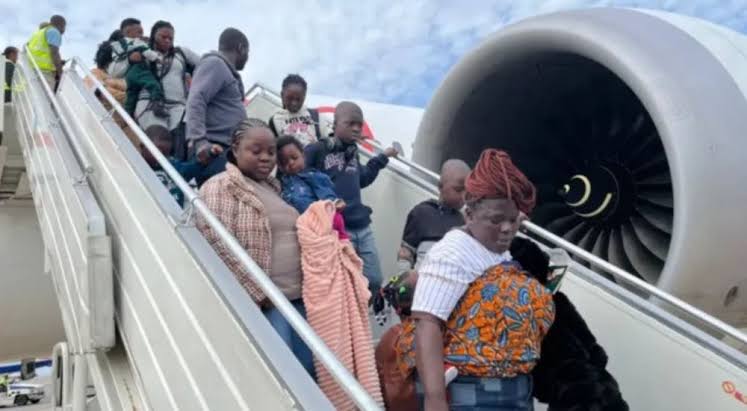 Nigerian nationals arriving from South Africa amid concerns over xenophobic and Afrophobic