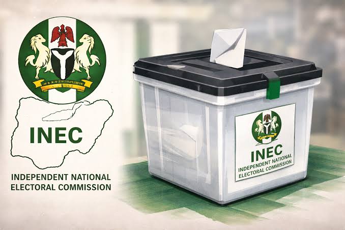 Collage of INEC logo and ballot box