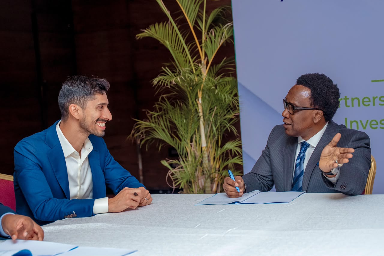 CEO TomorrowNow, Brain Miranda; DG/CEO NiMet and Permanent Representative of Nigeria with WMO, Prof. Charles Anosike