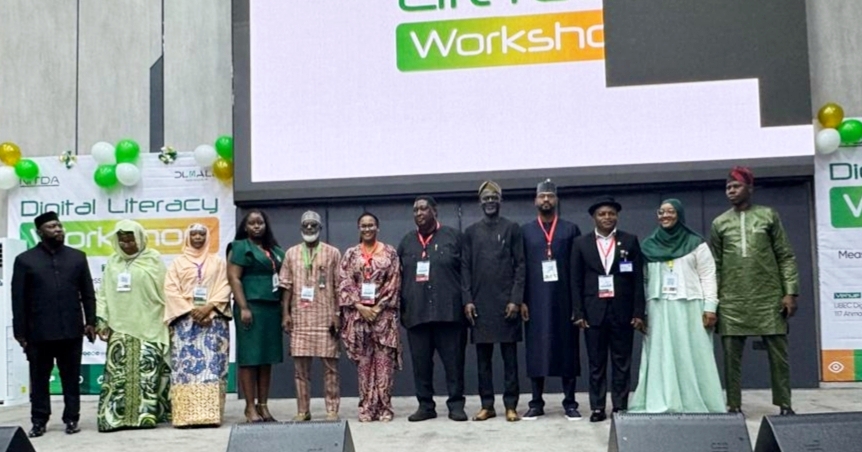 Group photograph of stakeholders at the 2026 National Digital Literacy Workshop organised by NITDA in Abuja, on Tuesday 