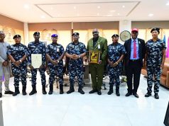 IGP Disu Tasks Officers on Applying Egypt Security Training IGP Tunji Disu in a group photograph with the trained officers