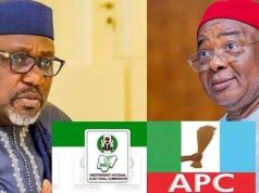 Okorocha, Ganduje Celebrate as Court Nullifies Uzodimma’s Senatorial Ticket